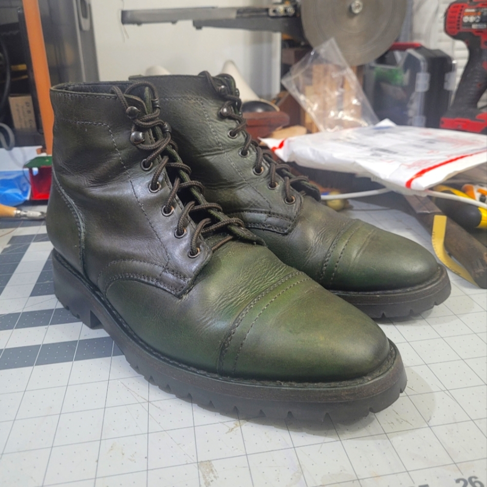 Thursday Boot Company Captain Lace Up Leather Boots in Green Men’s Size 9